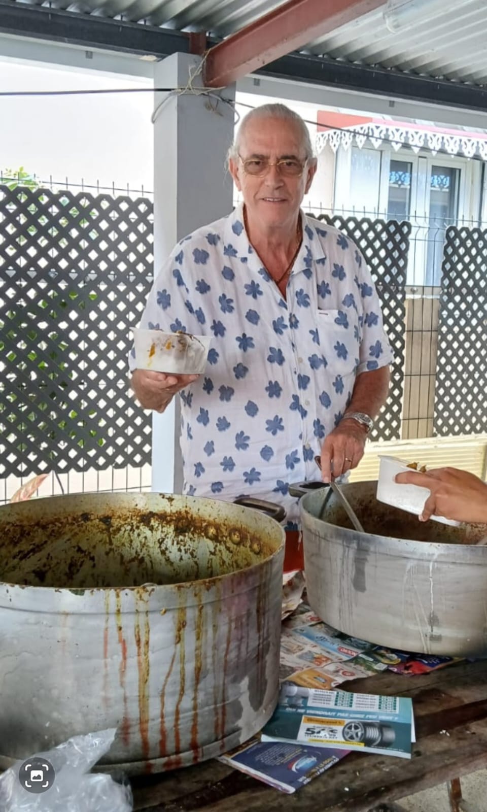 Distribution de repas à La Réunion