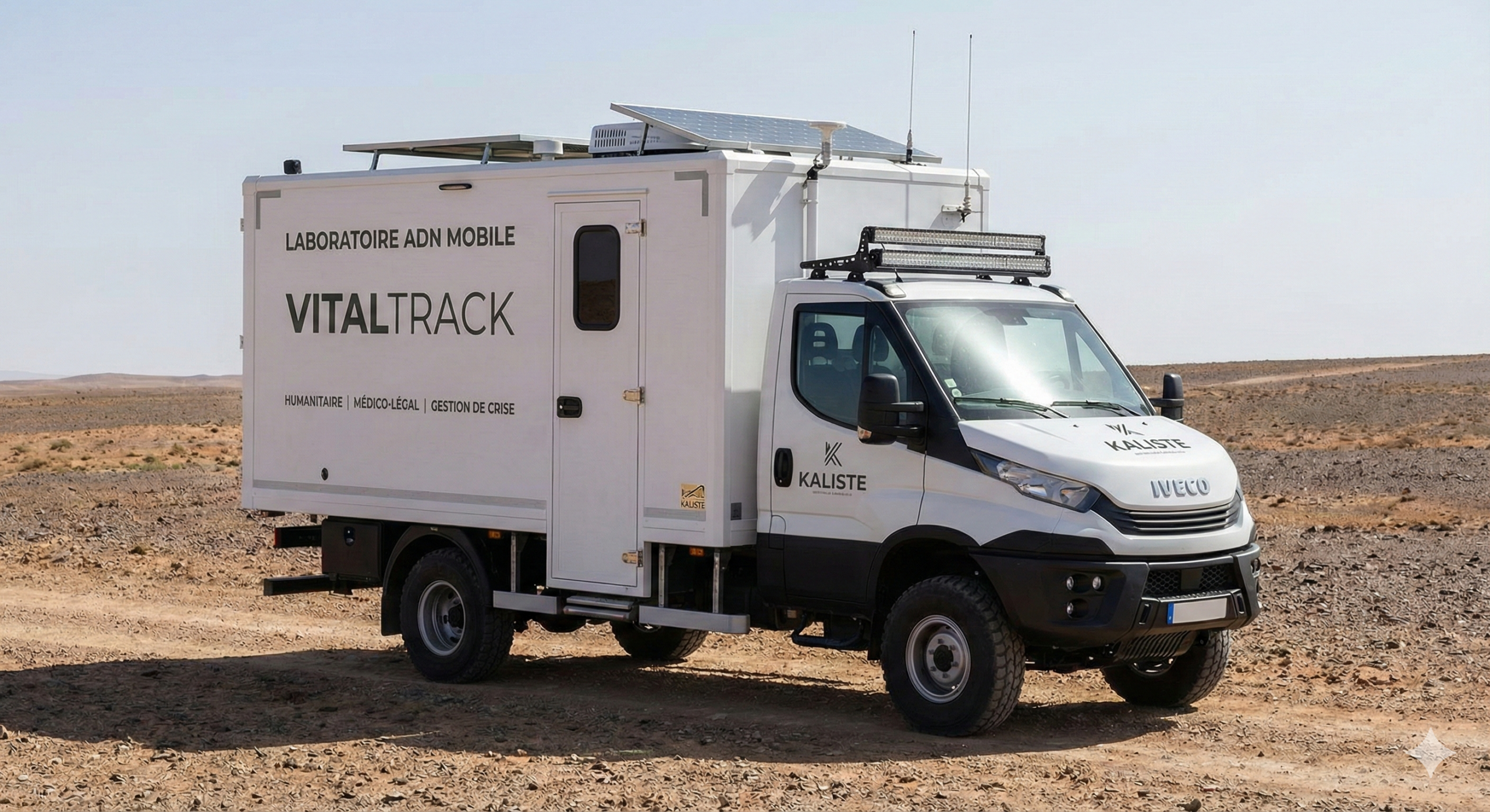 Vue extérieure du laboratoire mobile Vitaltrack