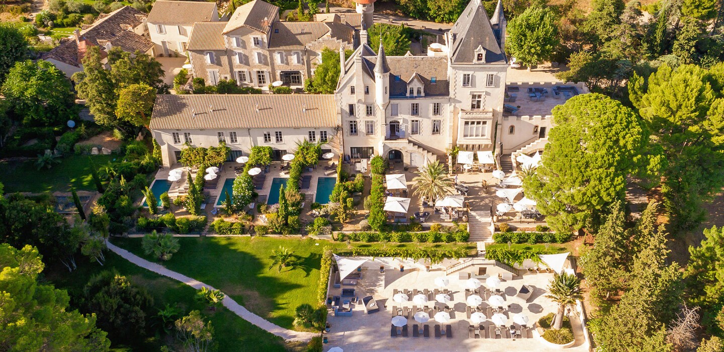 Château Les Carrasses — Vue aérienne du domaine